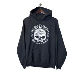 Colorado Harley-Davidson Black Skull Graphic Hoodie Sweatshirt